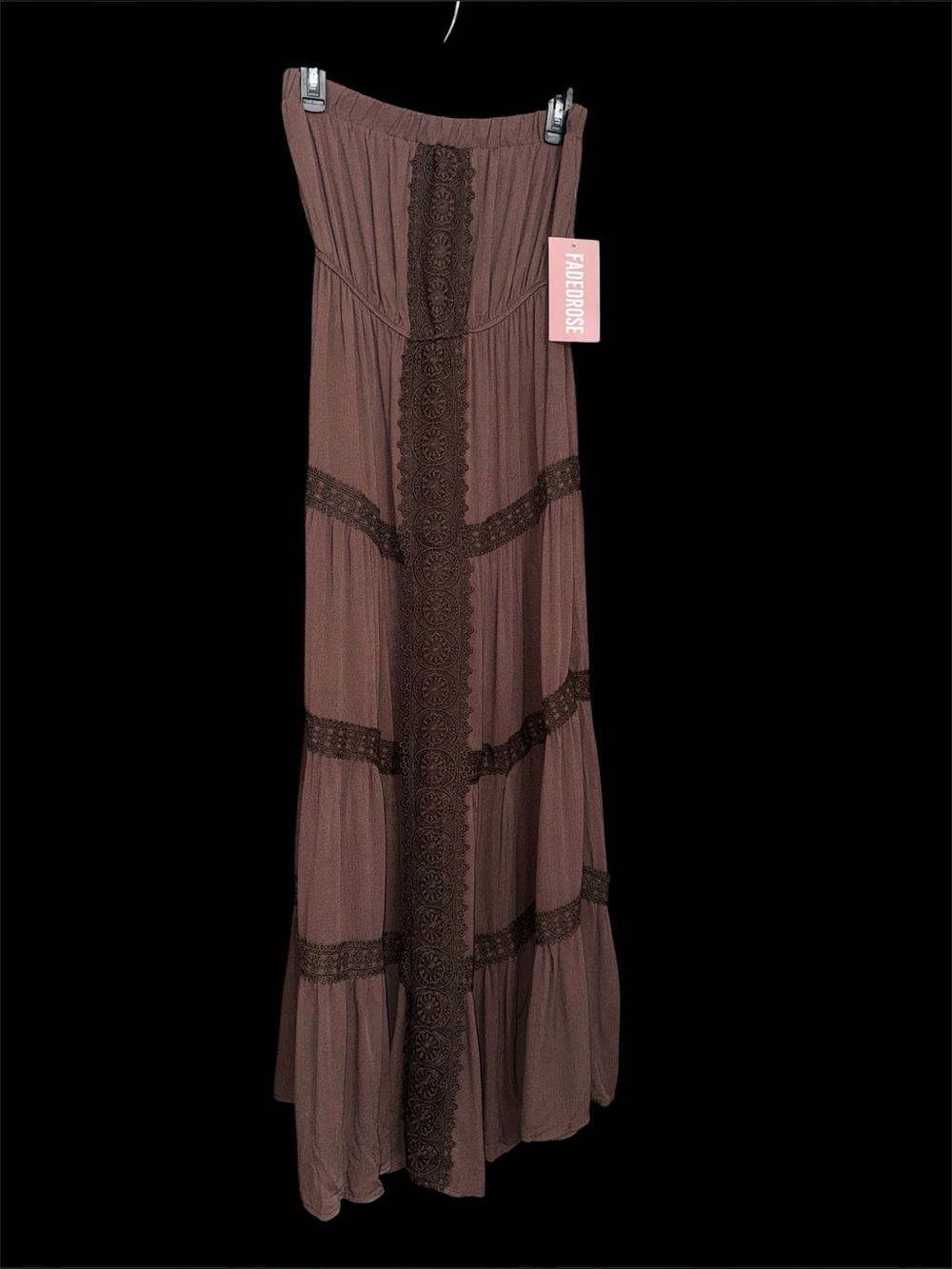 Mocha Maxi Strapless Maxi Dress